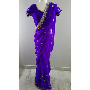 GORGEOUS Purple Formal Sari Saree - Sz 36